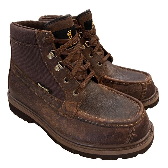 Men's Browning Buck Pursuit 6" Hunting Boots Size 8.5 W Waterproof Leather - Picture 1 of 11
